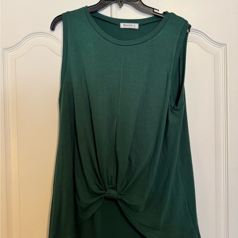 Green Sleeveless Top